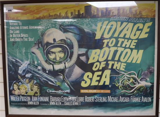 A Voyage to the Bottom of the Sea cinema poster, 76 x 101cm